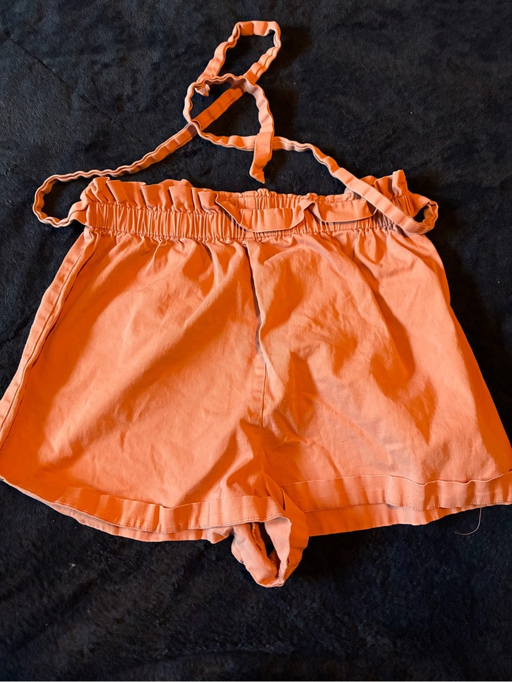 wild fable Coral Ruffle-Waist Sleep Shorts